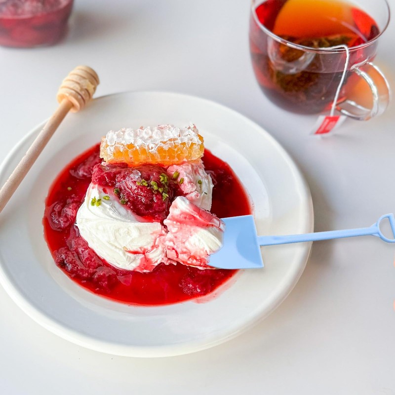 Spade Spoon, Scoop Shaped Creative Shovel, Durable Plastic Dessert Spoons,