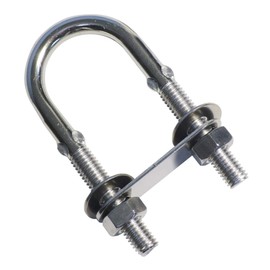 DAIDOHANT Stainless Steel Foot Length U-Bolt Set [M10 (for 32A with Nut and Plate)] (A) 2.0 x (B) 4.8 x (C) 2.8 x (C) 2.8 inches (50 x 121 x 71 mm) (1 piece) 10101969