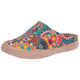 UIN Women's Travel Slipper Lightweight Home Slip Ons Walking Casual Art Painted Travel Holiday Shoes Blossom (8.5)