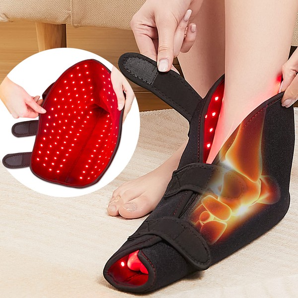 CAMECO Red & Infrared Light Therapy for Feet, 660nm & 850nm LED Red Light Therapy Shoe Device with Pulse Mode, Timer & Temperature Setting for Foot Feet Toes Instep Pain Relief (Single)