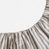 JELLYMONI 100% Cotton Grey Striped Fitted Sheet, Queen Bed Sheet