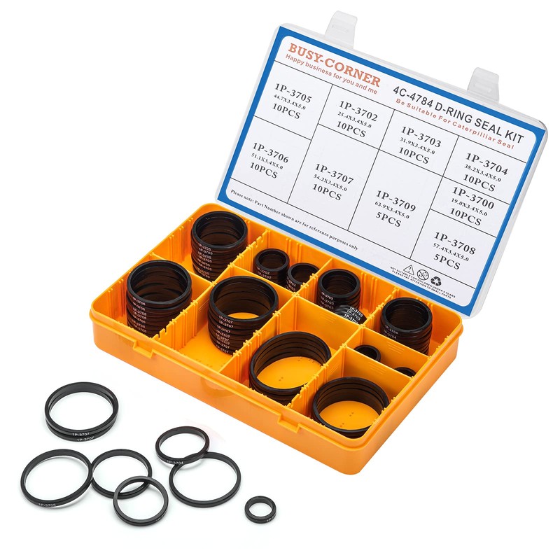 BUSY-CORNER 4C-4784 Print D-Ring Kit, Nitrile 90, Hydraulic Hose Fitting