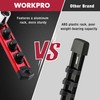 WORKPRO Magnetic Socket Organizer, 1/2-Inch Drive Aluminum Alloy Sockets Rail,