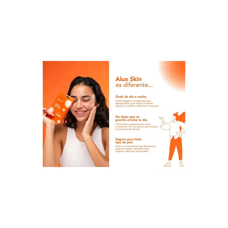 Alux Skin Parches Hidrocoloide Para Acné 30 Piezas Todo Tipo