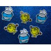6pc. Cartoon, Planar Resin Flatback, Cabochon, Bow Center, Flat Back