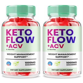 (2 Pack) Keto Flow ACV Gummies – Advanced Apple Cider Vinegar Keto Blend to Support Body Goals, Daily Balance & Wellness | Great-Tasting, Just 2 Easy-to-Chew Gummies a Day (120 Gummies)