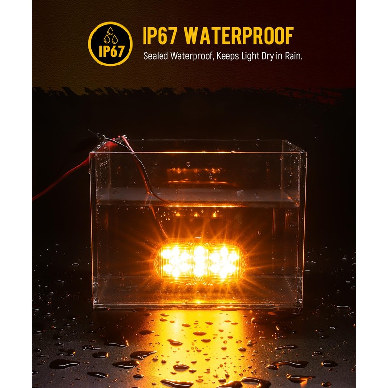 Partsam 14Pcs 4 Inch Rectangle LED Trailer RV Marker Clearance