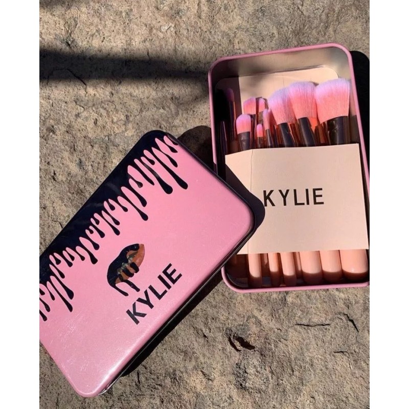 Kylie Cosmetics Brochas Maquillaje Tipo Kylie Set Estuche 12 Profesionales