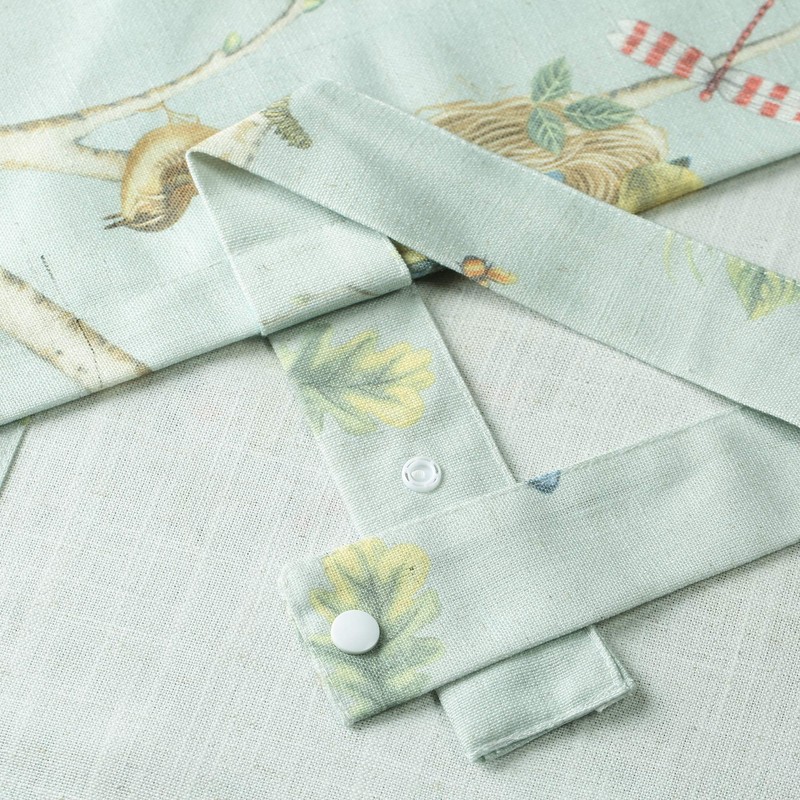 Leeva Tie up Shade Valance for Windows, Elegant Birds Pattern