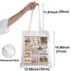 BWWKTOP Wild Western Country Music Tote Bag Country Singer Lover Gifts Album Inspired Shopping Bag Country Singer Merchandise (STRIP IT DOWN)