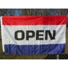 Unbranded/Generic OPEN Flag Red White Blue Store Banner Advertising Pennant Business Sign 3x5