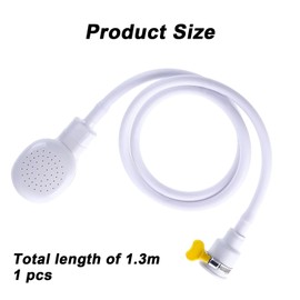 Single Tap Shower Attachment for Bath | Shower Hose for Kitchen Sink | Multi-Purpose Sink Shower Attachment | Easy Installation | Ideal for Pet Bathing, Hair Washing, Floor Cleaning | 132cm Long