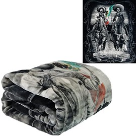 JPI Plush Throw Blanket - Revolution - Queen Bed 79"x 95" - Special Edition Faux Fur Blanket for Beds, Sofa, Couch, Picnic, Camping