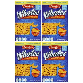 Stauffer's, Whales, Baked Cheddar Snack Crackers, 7oz Box (Pack of 4)