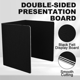 jxgzyy 3 Panel Trade Show Presentation Board Double Sided Tabletop Display Board 59" W x 24" H Trifold Poster Board with Storage Bag Folding Panel Display for School Conference and Exhibitions