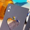 XSAJU Bottle Opener, Stylish Playing Cards, Set of 2, Spade