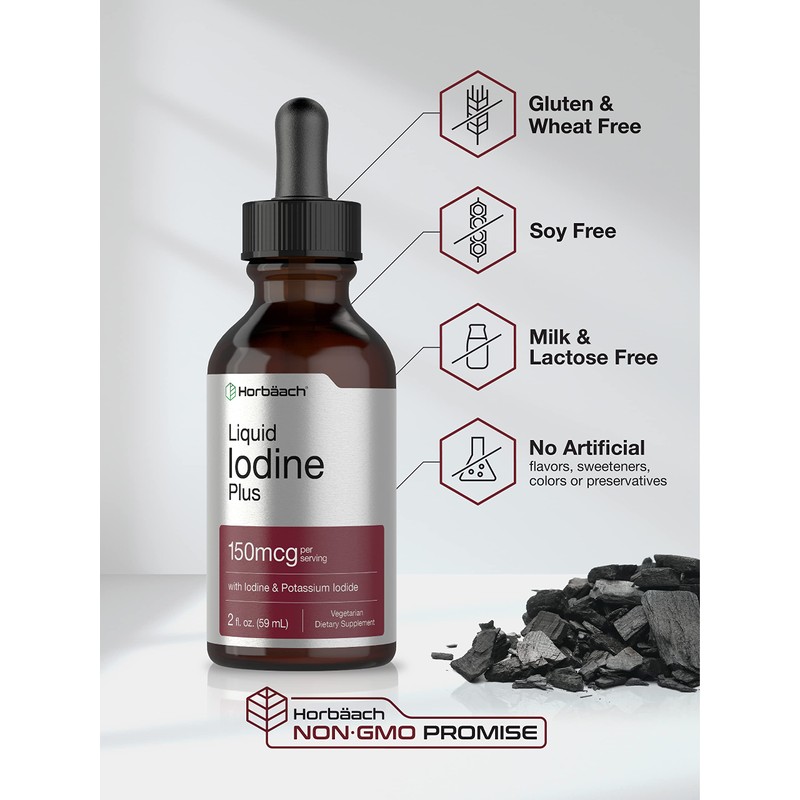 Horbäach Iodine Liquid Drops | 2 fl oz | 150