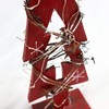 30cm Red Wooden LED Tree Tabletop Centrepiece Christmas Holiday Home
