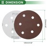 X AUTOHAUX Sandpaper Hook & Loop Sanding Sheets 125x125mm Red
