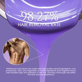 Mallowwax Mallowwax - Lavender - Wax Beads for Hair Removal - Natural & Hypoallergenic Formula - Stripless Refillable 2LB - Ideal for At-Home Use and Sensitive Areas