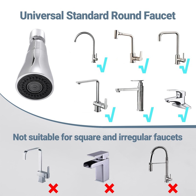 Kitchen Sink Faucet Sprayer Attachment, Movable Kitchen Tap Head 360°