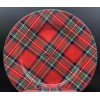 Mikasa Bone China TARTAN RED Plaid Christmas Salad Plates 9"