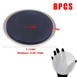 Tighall Round Furniture Sliders for Carpet 8PCS 5" Furniture Moving Pads Plastic Sliders for Furniture Legs Chair Leg Floor Protectors Movers Reusable, Easily Move