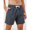 SILKWORLD Swim Trunks for Men Compression Lined Swimsuit 6 in