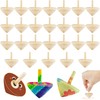 Haconba 20 Pack DIY Wooden Spinning Tops Unfinished Wooden Gyroscopes