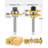 1/4-Inch Shank Tongue and Groove Router Bits Set & Reversible