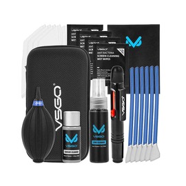 VSGO All-in-One Camera Cleaning Kit for APS-C Sensor Cameras Compatible with Canon, Nikon, Sony, Pentax and DSLR,CMOS Swabs, Lens Cleaning Pen, Air Blower and Other Clean Accessories Included (DKL-20)
