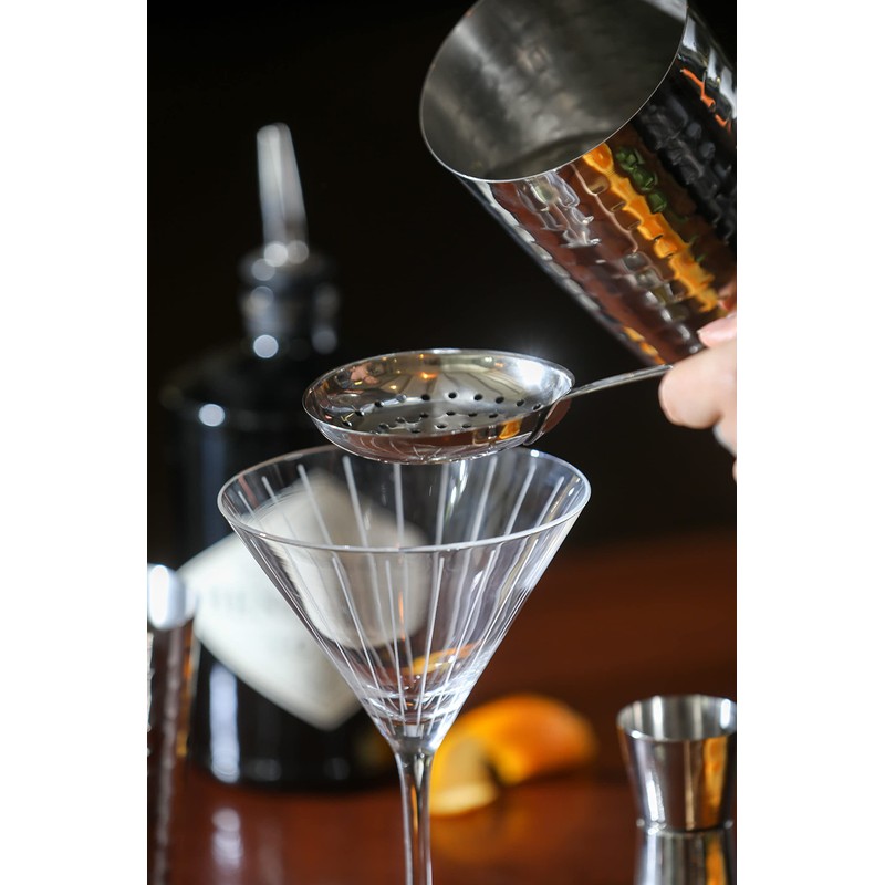 BarCraft 8-Piece Silver Cocktail Set in Gift Box, Includes Cocktail