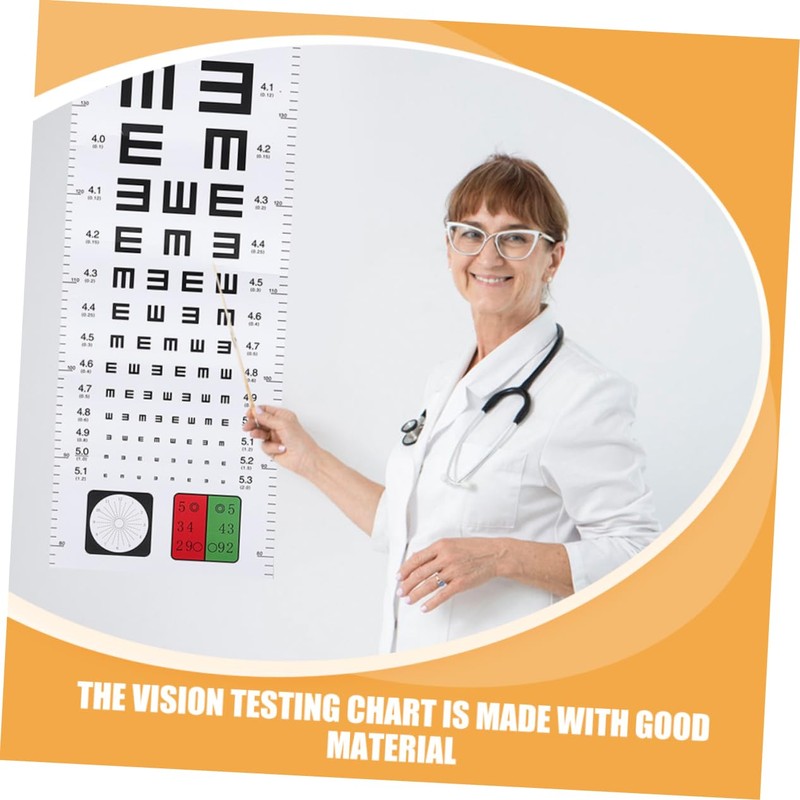 ULTECHNOVO 2pcs Visual Eye Test Chart Wall Hanging Easy to