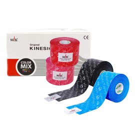 Original Nasara Kinesiology Tape, Sets with 2 to 12 Rolls Many colours and combinations. Roll size: 5 cm x 5 m.