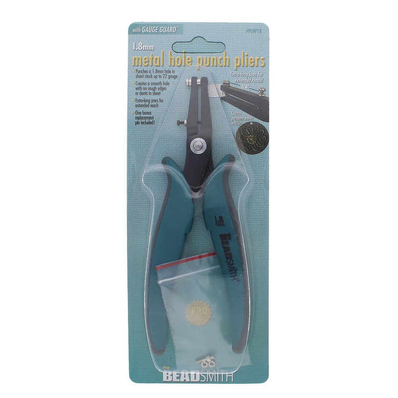 Beadsmith Metal Hole Punch Pliers W/Guage Guard-1.8 mm (.0714-inch)