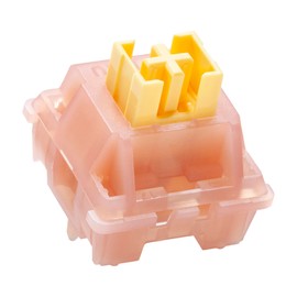 KPREPUBLIC Outemu Silent Peach V3 Switch Linear Tactile Lime for Mechanical Keyboard POM PA66 Factory Lubed (OTM V3 Silent Peach No LiGuide Switch x90)