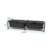 Richards Homewares Metal Frame Underbed Storage with Lids, 32.75”L x