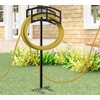 Kingson Heavy-Duty Metal Garden Hose Holder - Detachable & Freestanding