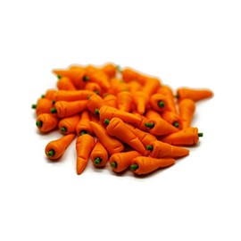 20 Loose Carrots Size 1 CM Dollhouse Miniatures Food Kitchen