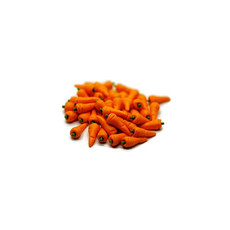 20 Loose Carrots Size 1 CM Dollhouse Miniatures Food Kitchen