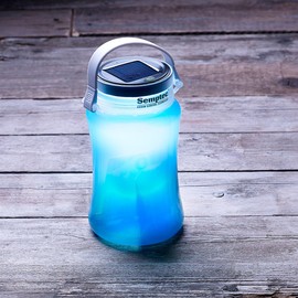 Semptec Urban Survival Technology Tent Lamp: 2-in-1 Solar Camping Light CL-103.ms, Storage Box, 100 lm, Blue (Solar Lamp Camping, amping Solar Lamps, LED Storm Lantern)