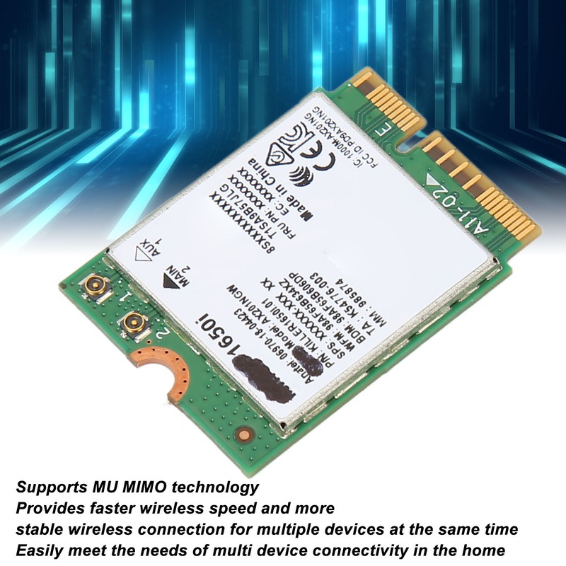 AX201NGW WiFi 6 Card for Win10 CNVIo2 Interface Dual Band