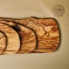 DAS OLIVENHOLZBRETT® Olive Wood Cutting Board Round with Groove 22