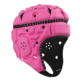Topeter Rugby Protective Gear with Reflective Strips, Protective Soft Shell Cap for Football & Field Sports Pink