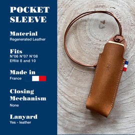 OPINEL Pocket Sleeve, Regenerated Plant Based Leather, Fits Sizes No.06 to No.08, Made in France