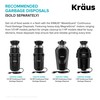 KRAUS Flat-Top Garbage Disposal Air Switch Button in Brushed Brass,