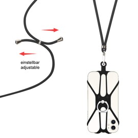 K-S-Trade Qualitativ & Innovativ 3in1 Handykette Handyband Handykordel Halsband Smartphone-Ring Handy-Ring Für Oppo Reno8 Pro Global Fingerhalterung