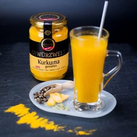 Turmeric variations as flavour or drink, golden milk 450.00