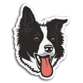 2 x 10cm Fun Border Collie Sheep Dog Vinyl Stickers - Sticker Laptop #19582 (10cm Tall)