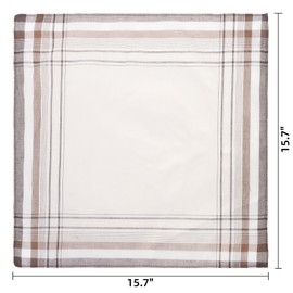 Goaste 24 Pack Cotton Handkerchiefs for Men, 15.7" Men's Soft Hankies with Stripe, Classic Pocket Square Towel for Gifting, Weddings, Anniversary, Father's Day, Thanksgiving Day, Assorted Colors